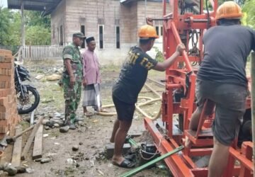 Air Bersih Jadi Harapan, Satgas TMMD ke-129 Kodim 0102/Pidie Mulai Bor Sumur di Dayah Babul Ula Almunawarah