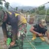 Kodim 0108/Agara dan Masyarakat Percepat Finishing Jembatan Gantung di Desa Kuta Ujung