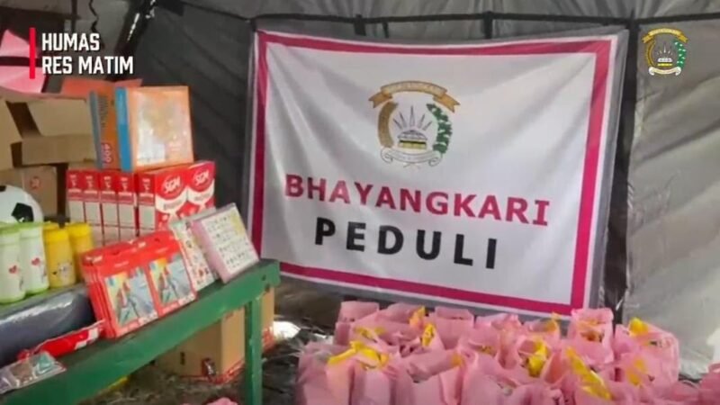 Bhayangkari Peduli Salurkan Bantuan dan Trauma Healing bagi Warga Terdampak Gempa