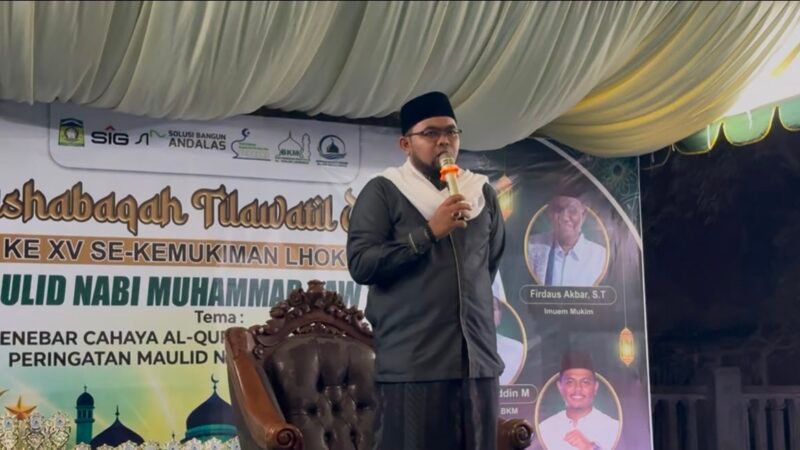 MTQ XV Kemukiman Lhoknga Berakhir, Tgk Syukrullah Sampaikan Tausiah