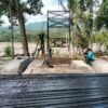 Kodim 0108/Agara Bersama Warga Kebut Pembangunan Jembatan Gantung di Kuta Ujung