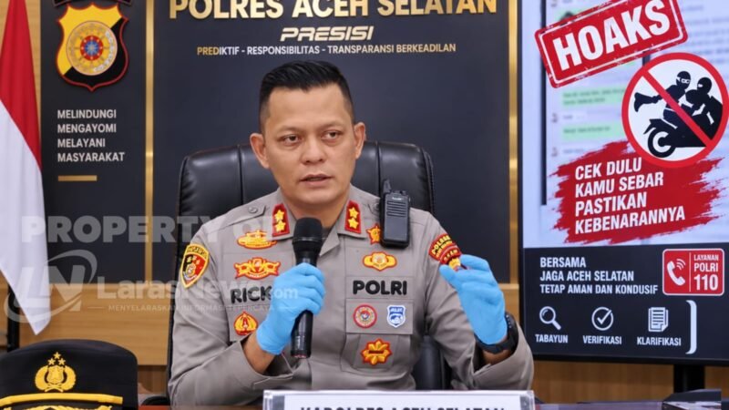 TEGAS! Kapolres Aceh Selatan: Isu Begal Viral Itu Hoaks, Penyebar Terancam 6 Tahun Bui