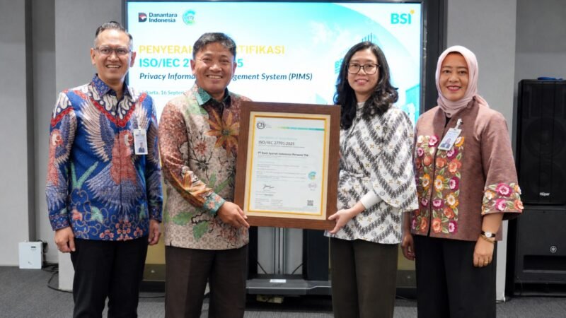 BSI Jadi Bank Pertama di Indonesia Raih Sertifikasi Global ISO untuk Keamanan Data