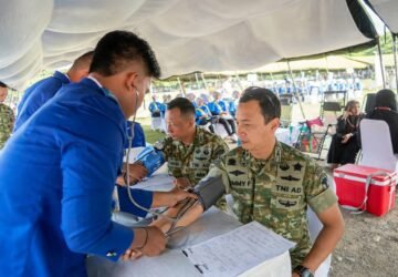 Jelang HUT ke-81 TNI, Kodam Iskandar Muda Gelar Donor Darah dan Pengobatan Gratis di Blang Padang