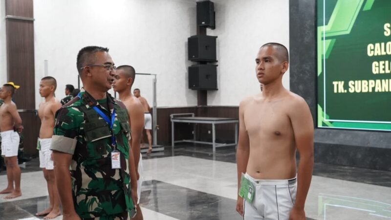 Nasib 901 Calon Prajurit Aceh Ditentukan, Pangdam Joko Hadi Susilo Pimpin Langsung Sidang Pantukhir