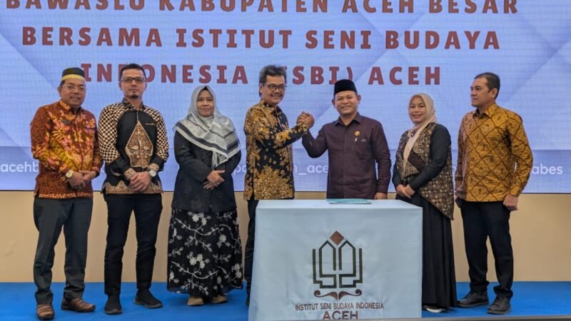 Bawaslu Aceh Besar Teken MoU dengan ISBI Aceh, Cetak Mahasiswa Pengawas Partisipatif