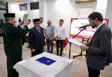 Mualem Lantik Taufik Jadi Pj Sekda Aceh di Medan, Ini Pesan Penting Gubernur