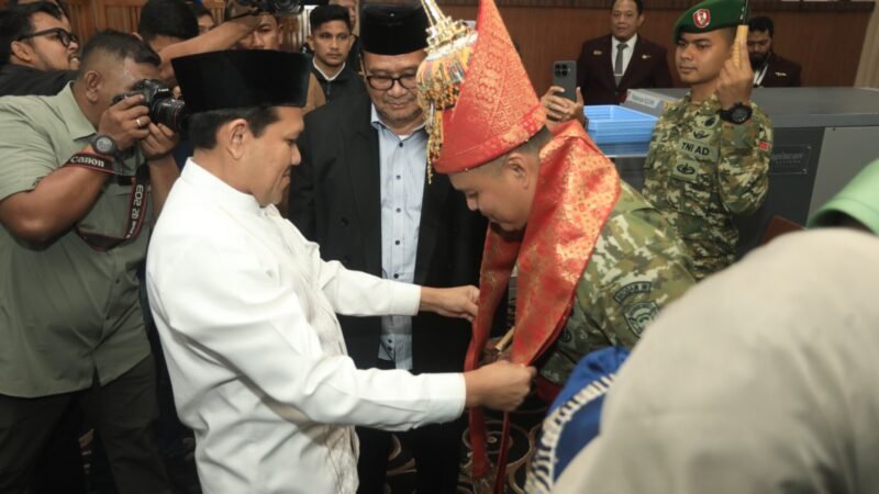 Wagub Dek Fadh dan Forkopimda Sambut Putra Asli Aceh  Brigjen TNI Mahesa Fitriadi sebagai Pangdam IM Baru