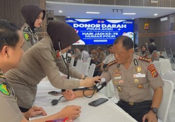 Peringati HUT ke-75 Humas Polri, Bidhumas Polda Aceh Gelar Donor Darah, 133 Personel Sumbang Darah